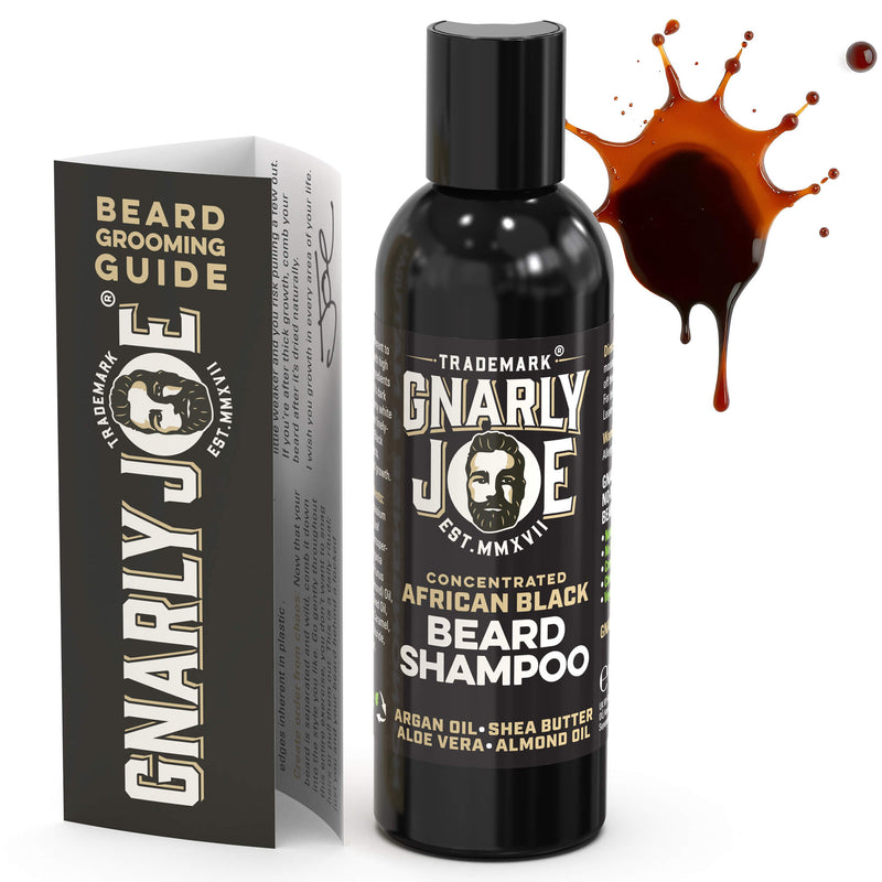100ml Natural Beard Shampoo. African Black Soap with Argan Oil, Shea Butter, Aloe Vera and Coconut Oil.