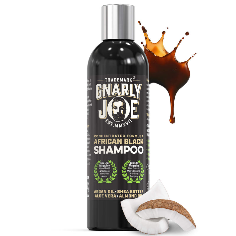 Natural Hair Shampoo (Anti-Dandruff Formula). African Black Soap with Argan Oil, Shea Butter and Coconut. 250ml