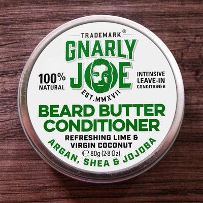 100% Natural Beard Conditioner Butter (Leave-In), x3 Scent Options, 80g