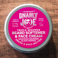 Beard Softener & Face Cream, Triple-Whipped Cocoa & Shea Butter, Geranium Bourbon & Black Pepper, 75g