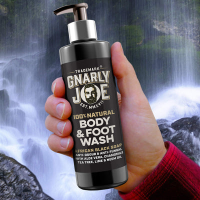 Body & Foot Wash: Natural Ingredients, Antibacterial, Anti-Odour & Anti-Fungal. African Black Soap, 250ml