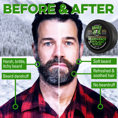 Peppermint Beard & Face Exfoliant Scrub (Beard Dandruff Treatment), 50g