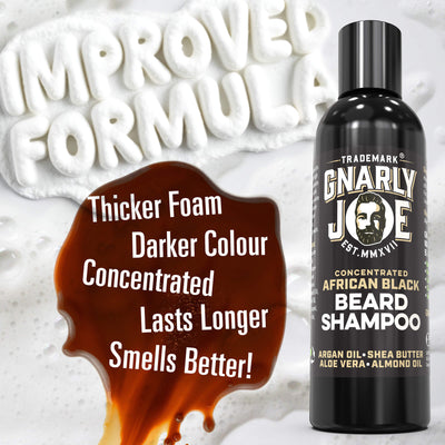 100ml Natural Beard Shampoo. African Black Soap with Argan Oil, Shea Butter, Aloe Vera and Coconut Oil.