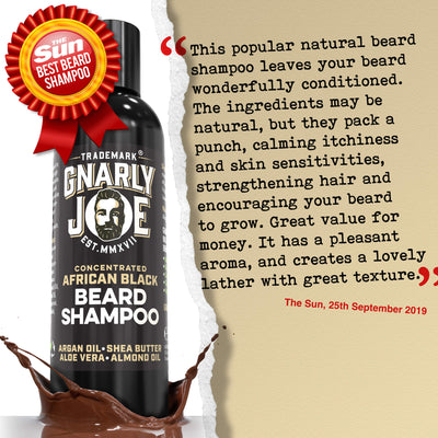 100ml Natural Beard Shampoo. African Black Soap with Argan Oil, Shea Butter, Aloe Vera and Coconut Oil.