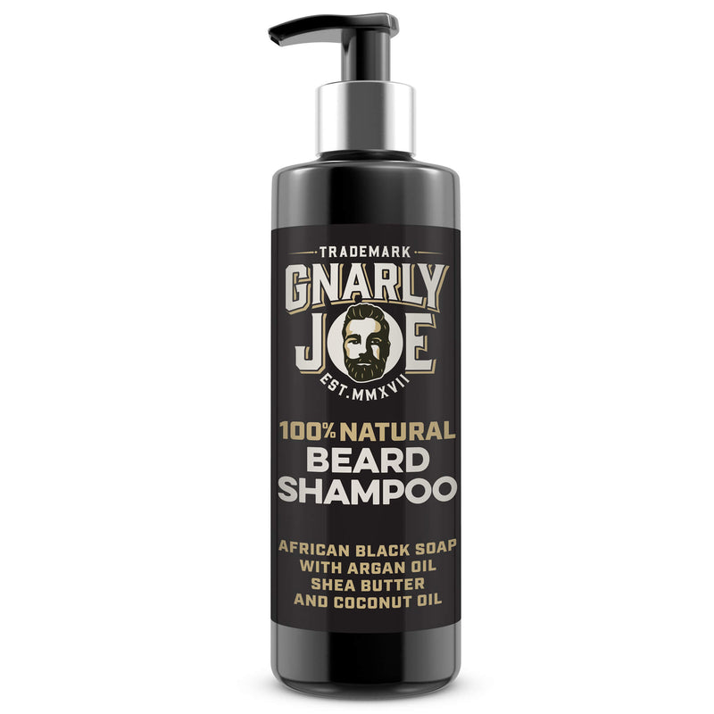 Beard Shampoo. 100% Natural Ingredients. African Black Soap with Argan Oil, Shea Butter and Coconut Oil. 250ml