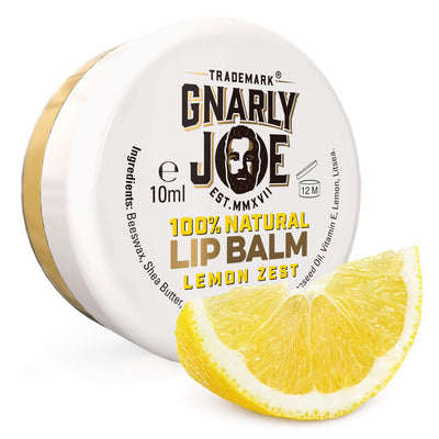100% Natural Lemon Zest Moisturising Lip Balm, with Natural Weather Protection