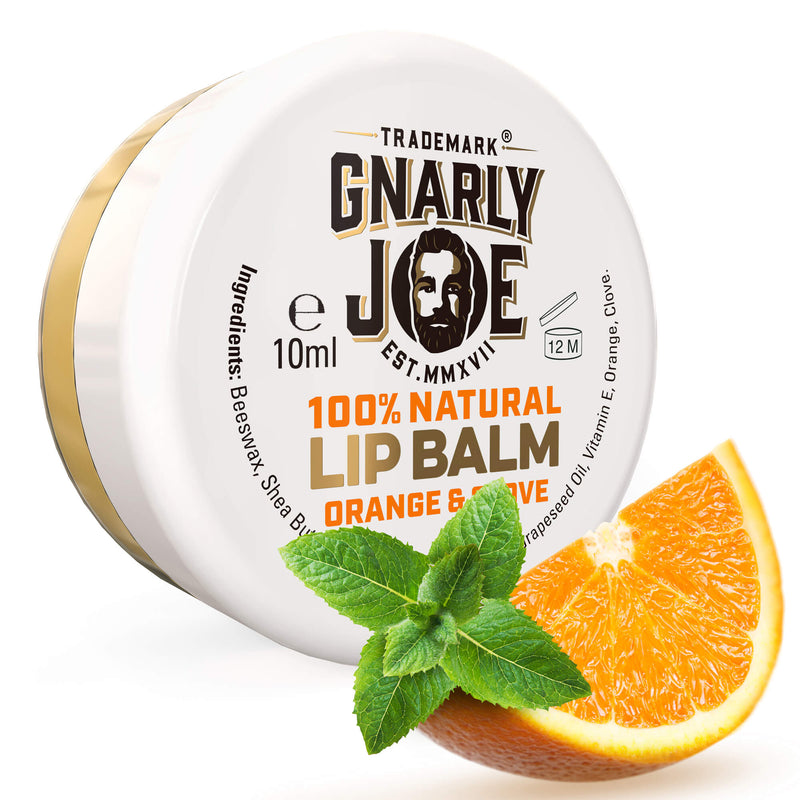 100% Natural Orange & Clove Moisturising Lip Balm, with Natural Weather Protection