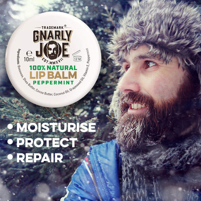 100% Natural Peppermint Moisturising Lip Balm, with Natural Weather Protection