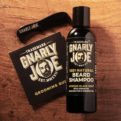 Beard Shampoo. 100% Natural Ingredients. African Black Soap with Argan Oil, Shea Butter and Coconut Oil. 100ml