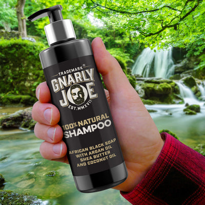 100% Natural Shampoo. African Black Soap with Argan Oil, Shea Butter and Coconut. 250ml