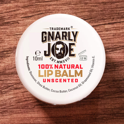 100% Natural Unscented Moisturising Lip Balm, with Natural Weather Protection